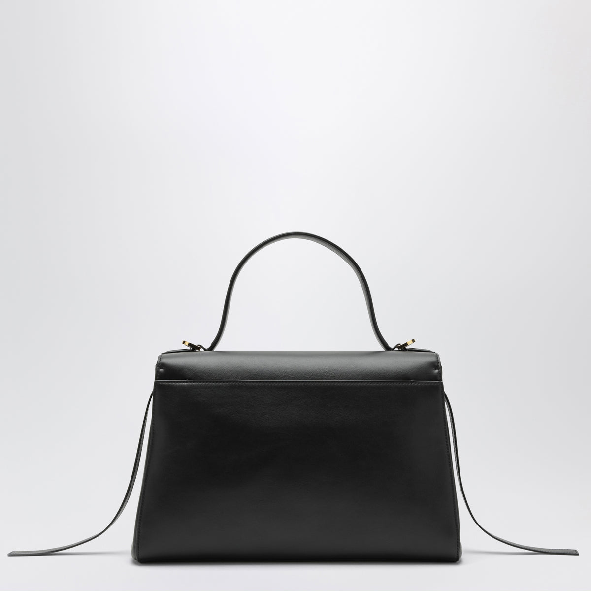 Borsa a mano Soft Symmetry in pelle nera