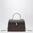 Borsa a mano Soft Symmetry in pelle marrone