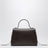 Borsa a mano Soft Symmetry in pelle marrone
