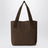 Small Brian dark brown cotton tote bag