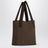 Small Brian dark brown cotton tote bag