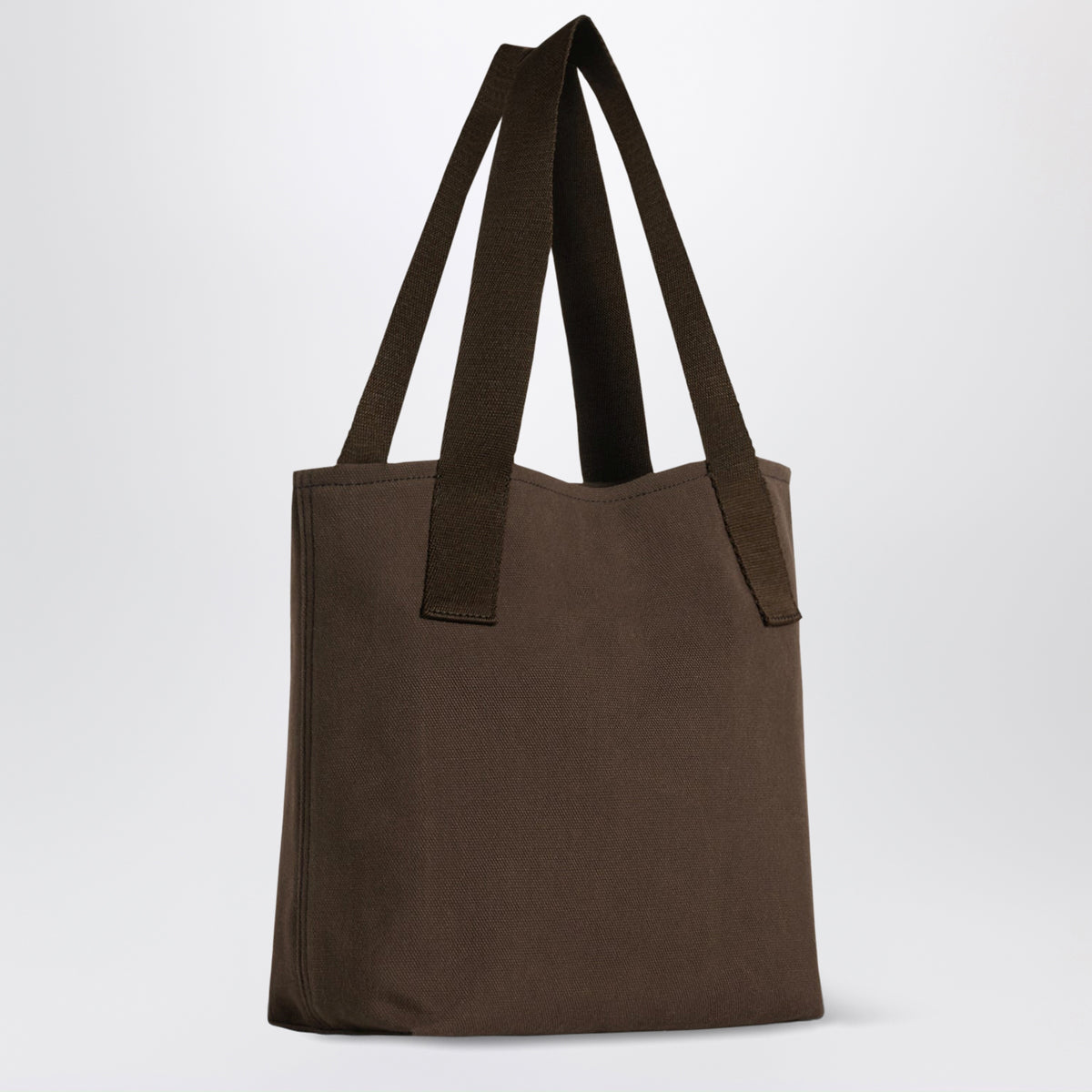 Small Brian dark brown cotton tote bag