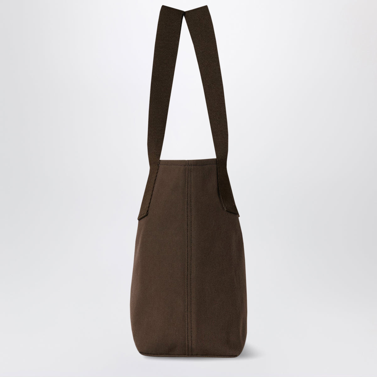 Small Brian dark brown cotton tote bag