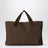 Medium Brian dark brown cotton tote bag