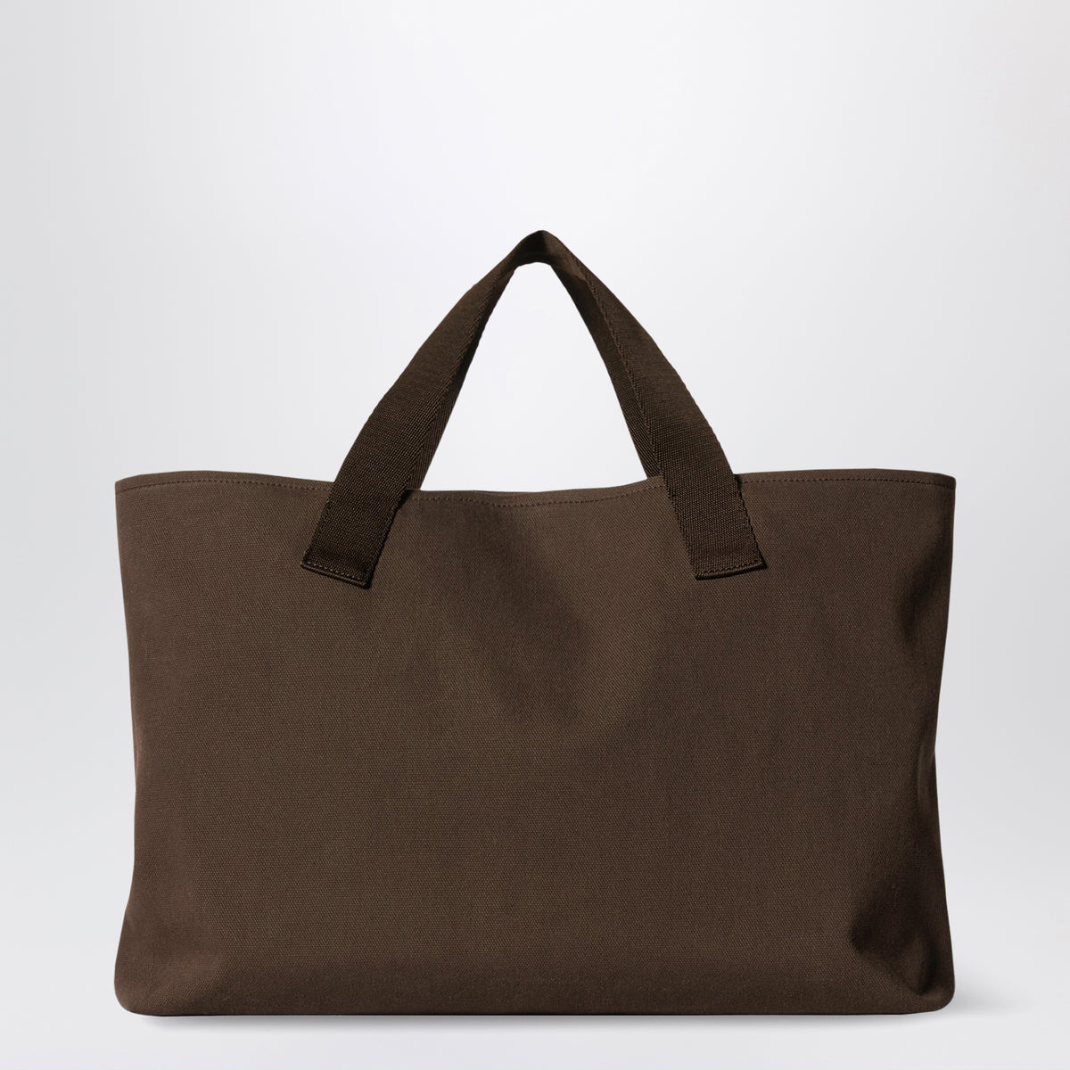 Sac cabas Brian moyen marron foncé en coton