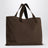 Medium Brian dark brown cotton tote bag