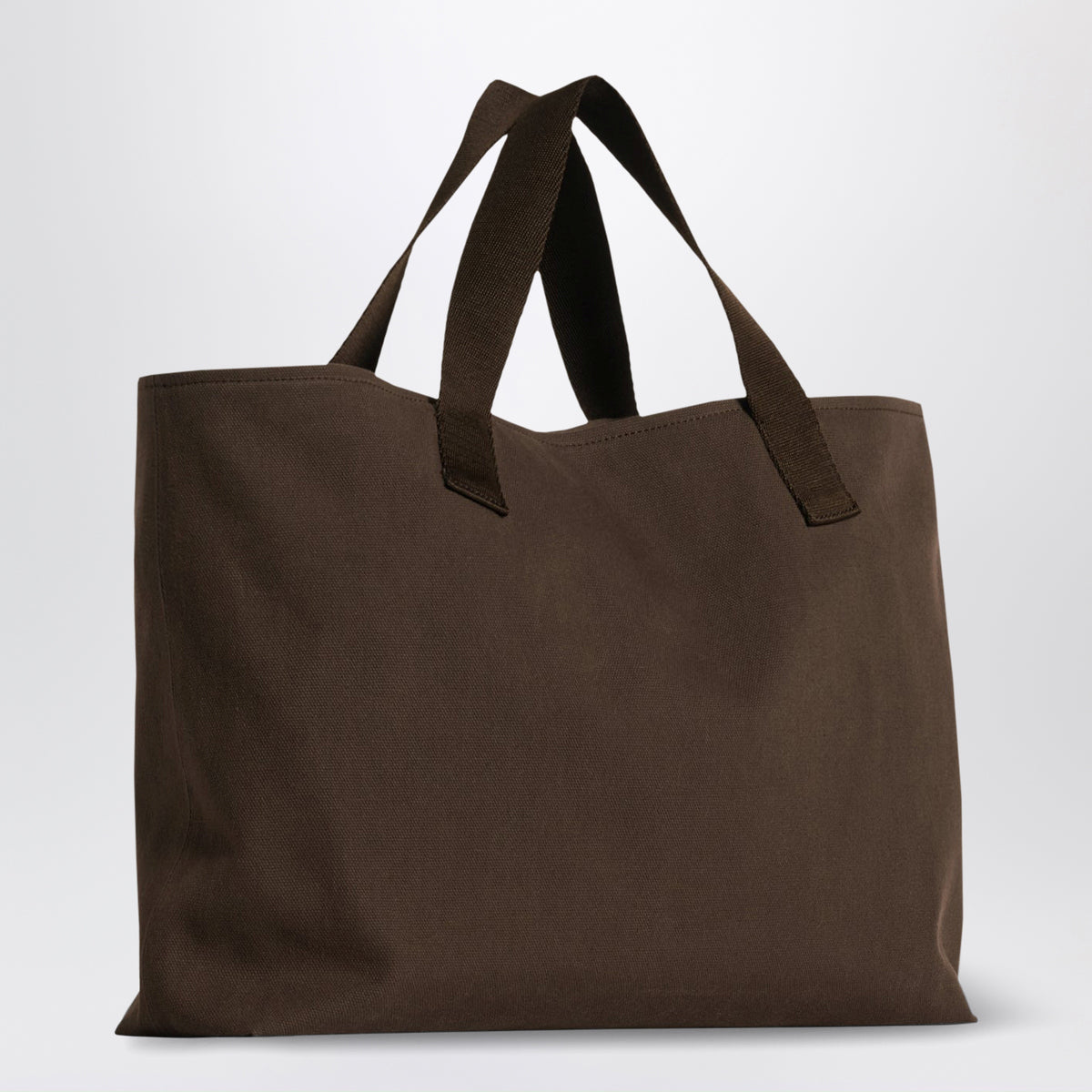 Sac cabas Brian moyen marron foncé en coton