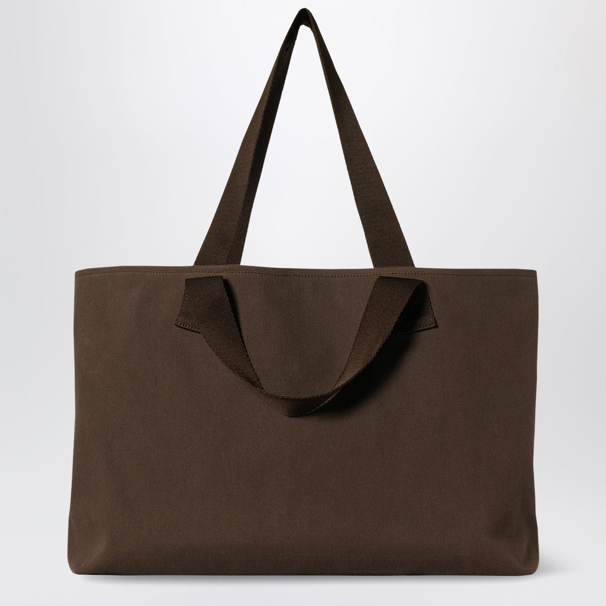 Sac cabas Brian moyen marron foncé en coton