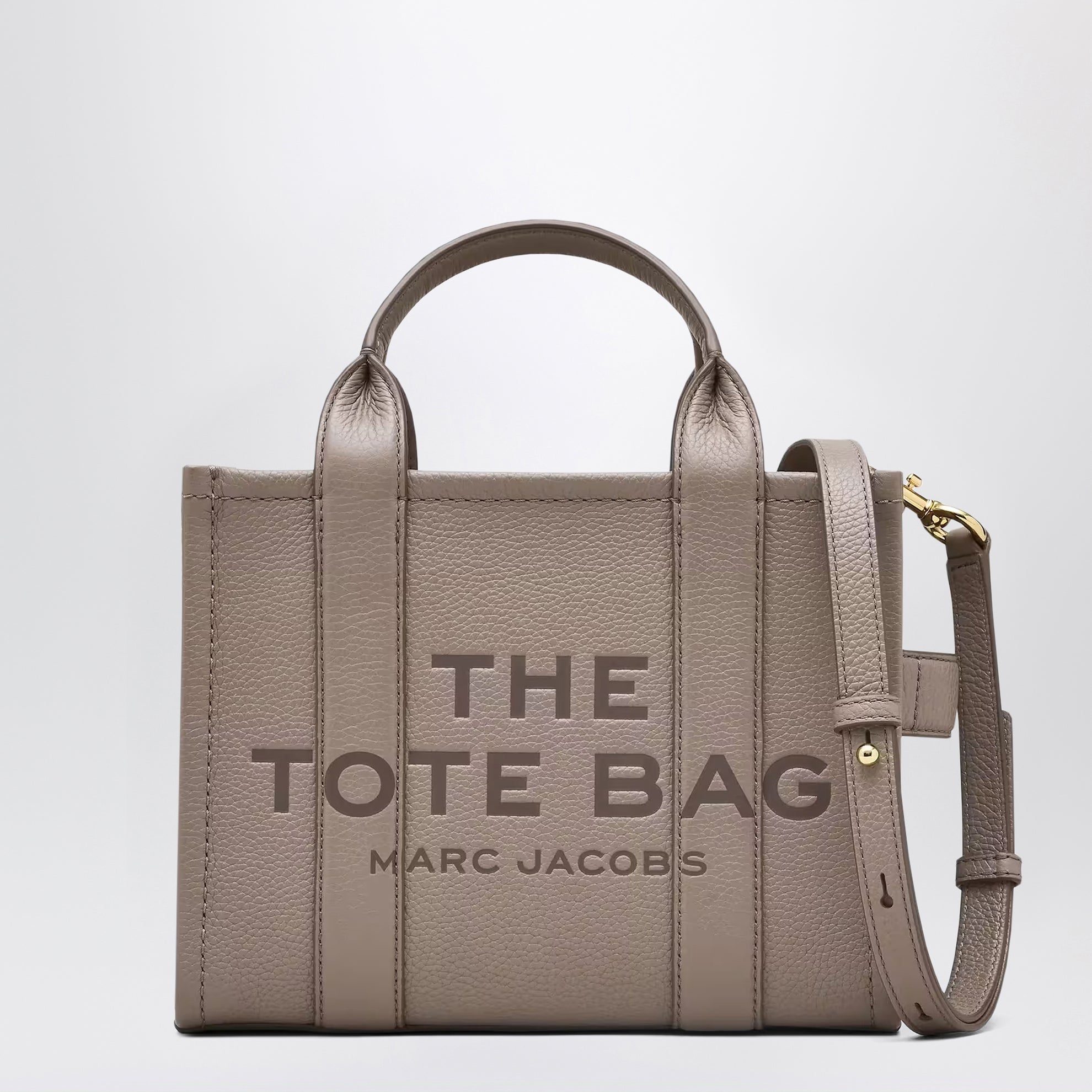 The Small Tote Bag Cement aus Leder
