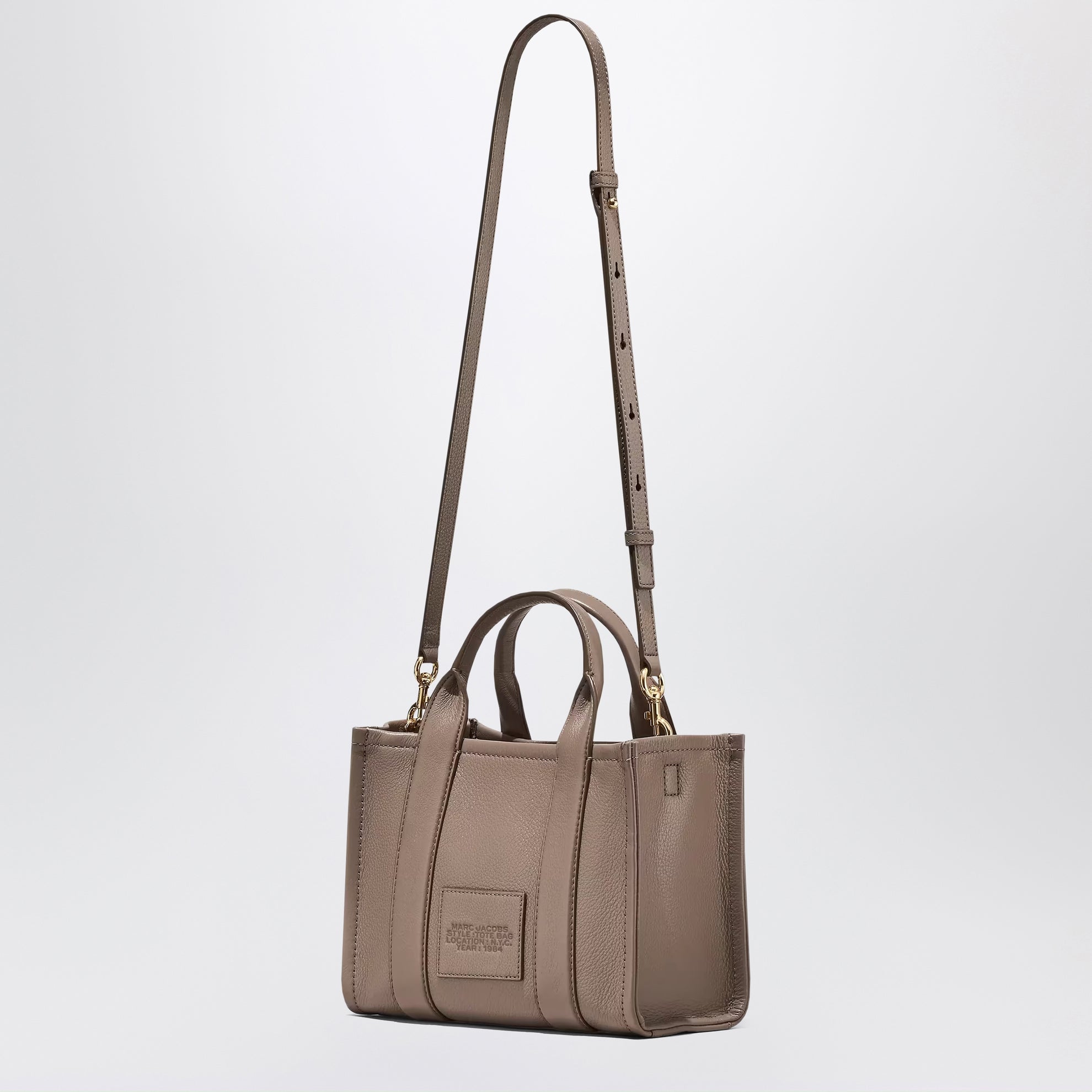 The Small Tote Bag Cement aus Leder
