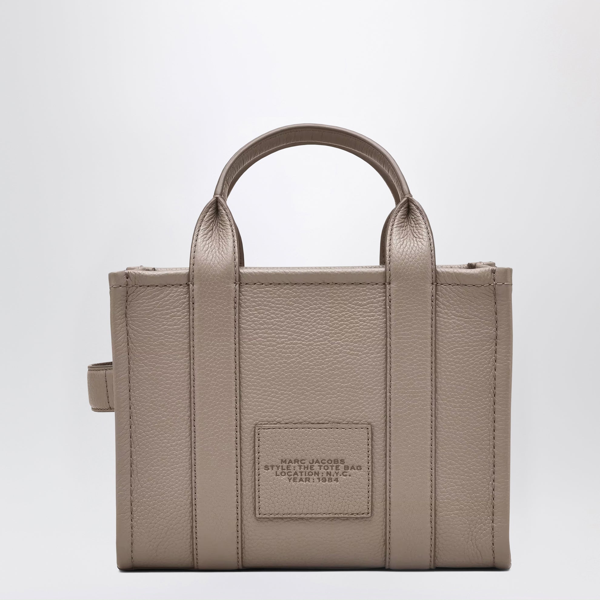 The Small Tote Bag Cement aus Leder
