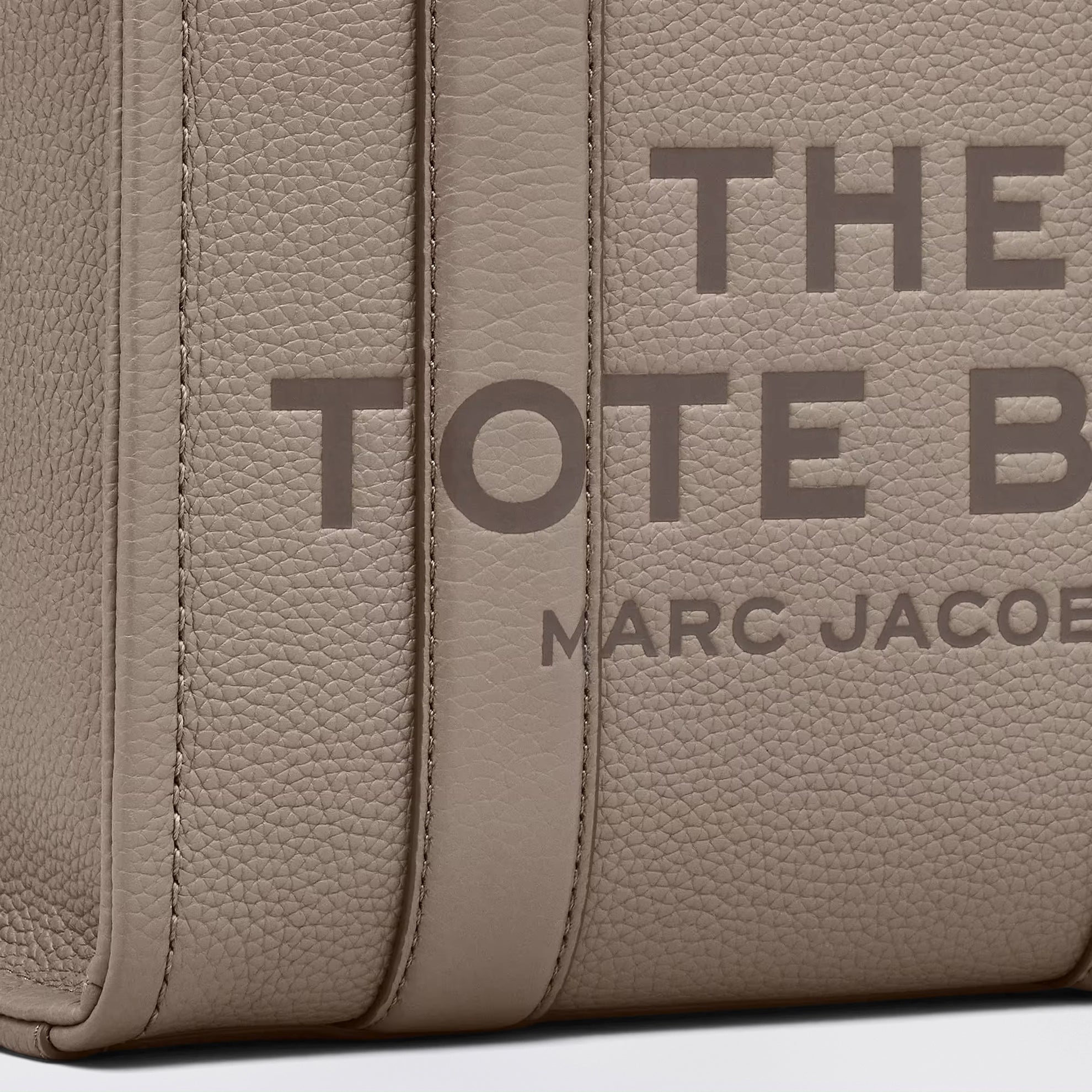The Small Tote Bag Cement aus Leder