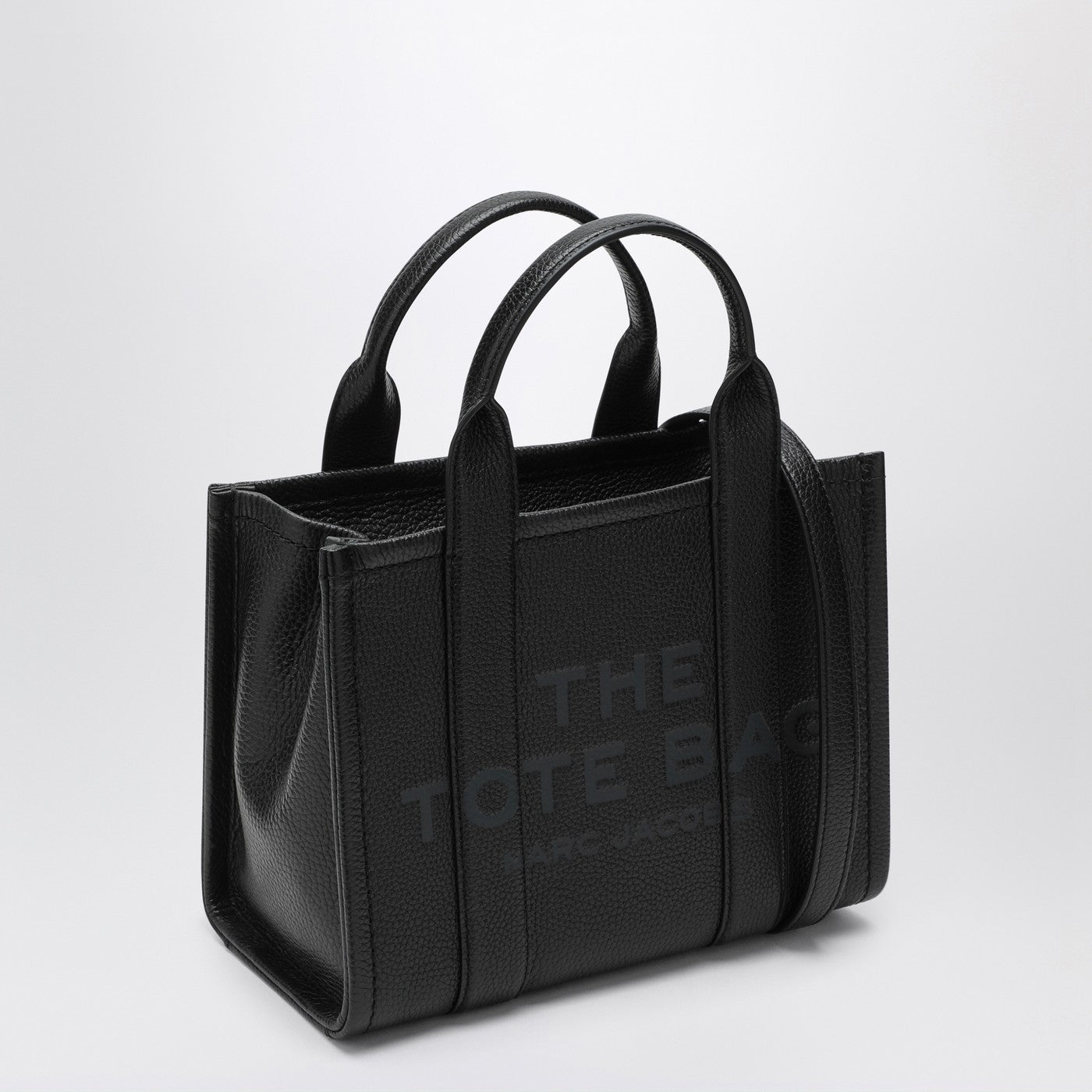 The Small Tote Bag nera in pelle