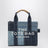 Small tote bag in patchwork denim