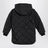 Black quilted parka with removable sleeves