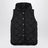 Black quilted parka with removable sleeves