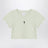 T-shirt cropped côtelé vert clair