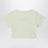 T-shirt cropped côtelé vert clair