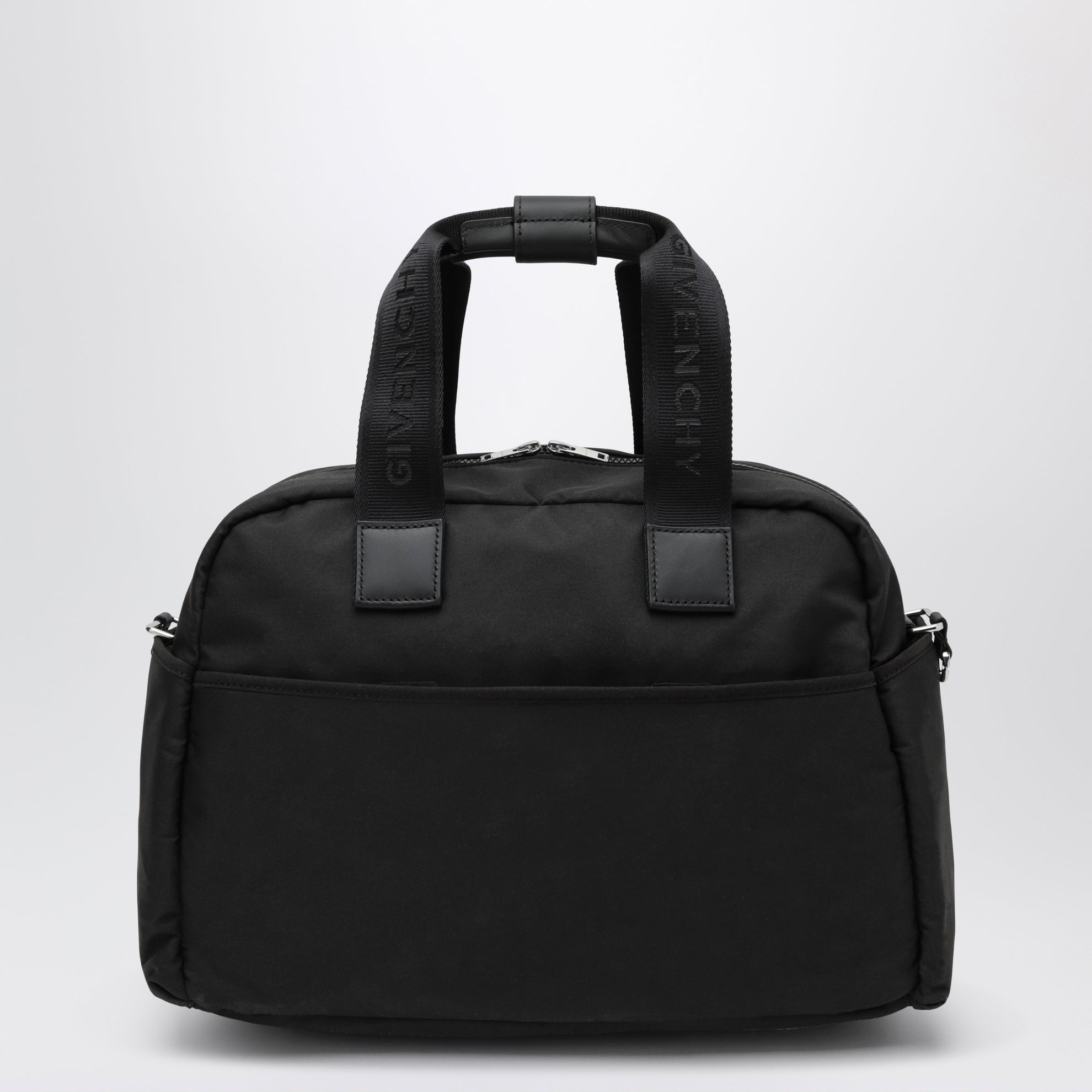 Borsa fasciatoio nera con logo