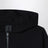 Black zip-up sweatshirt with logo embroidery