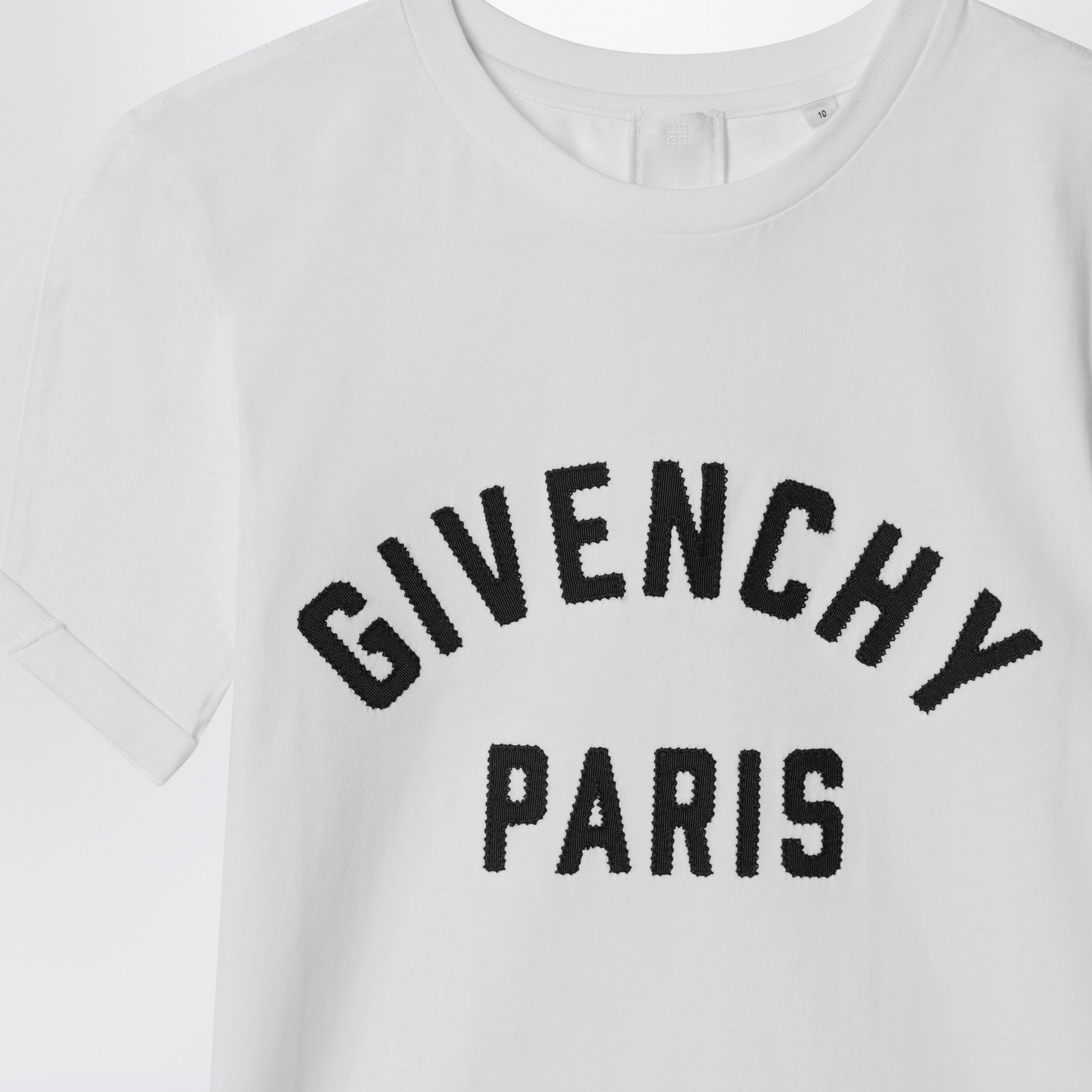 Givenchy White T-shirt with embroidered logo | TheDoubleF