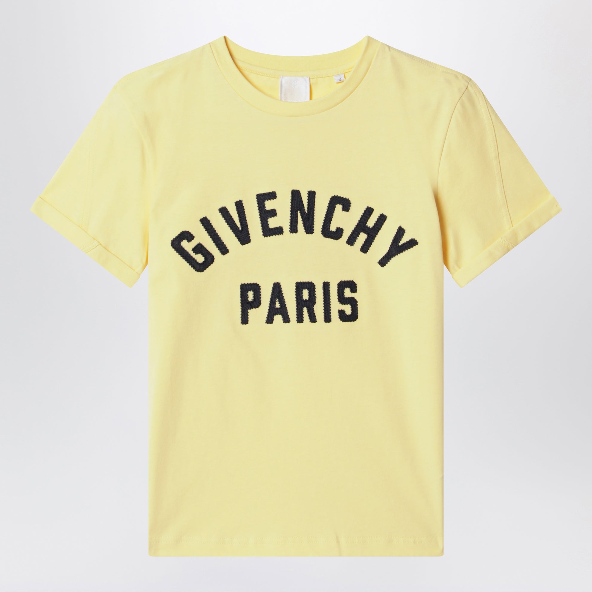 Yellow T-shirt with embroidered logo