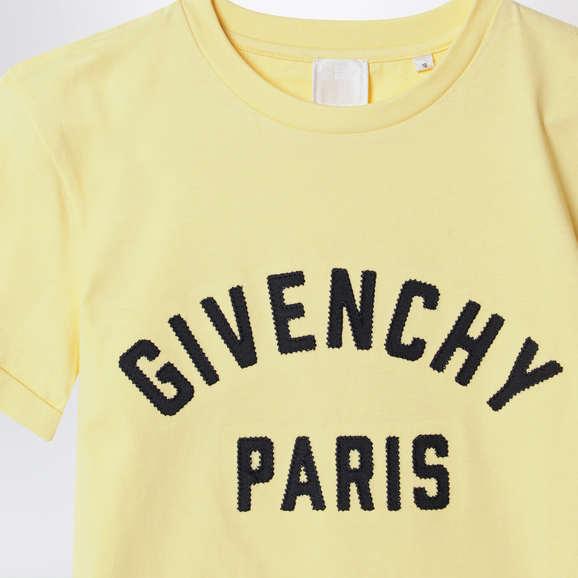 Yellow T-shirt with embroidered logo
