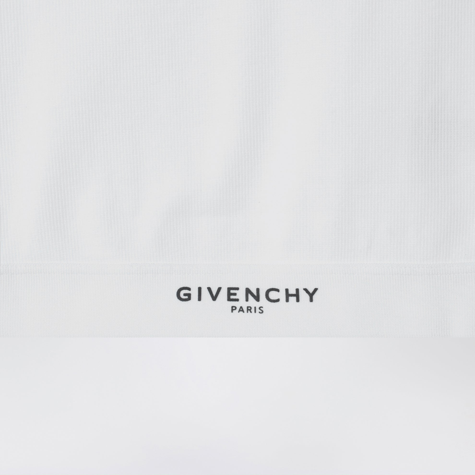 White cropped top with logo