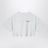 T-shirt cropped blanc avec imprimé logo