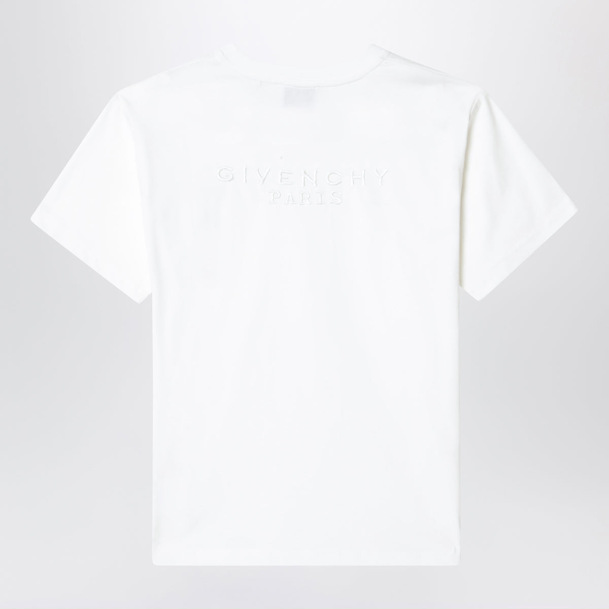 White cotton T-shirt with embroidered logo