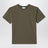 T-shirt kaki en coton avec logo brodé