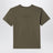 T-shirt kaki en coton avec logo brodé