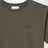 T-shirt kaki en coton avec logo brodé
