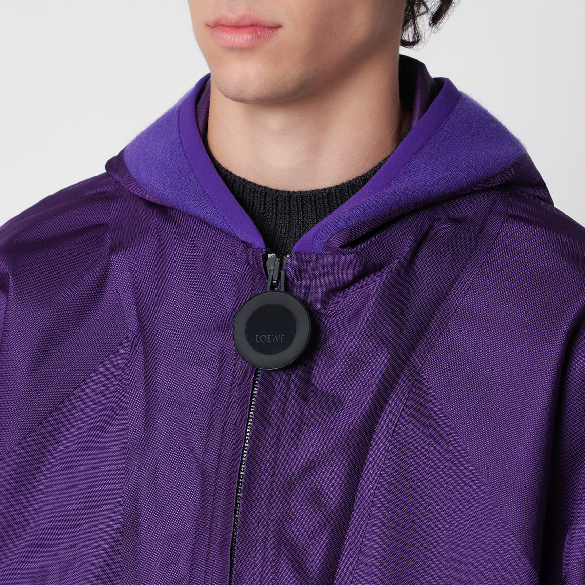 Purple polyamide jacket