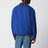 Langarmjacke aus Baumwolle und Leder in Blau