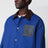 Langarmjacke aus Baumwolle und Leder in Blau