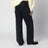 Anagram black wide-leg cotton jeans