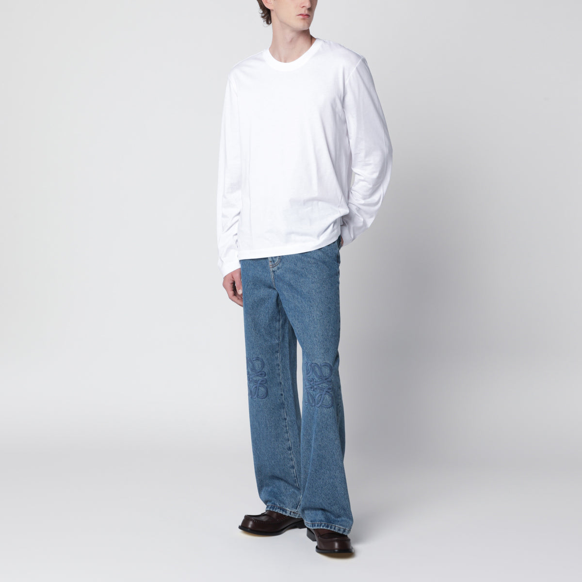 Baggy Anagram blue cotton denim jeans