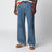 Baggy-Jeans Anagram aus Baumwoll-Denim in Blau