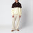Brown/yellow half-zip sweatshirt in cotton blend