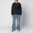 Anthrazitgrauer Pullover aus Baumwollmischung