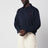 Navy blue wool polo sweatshirt