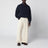 Navy blue wool polo sweatshirt