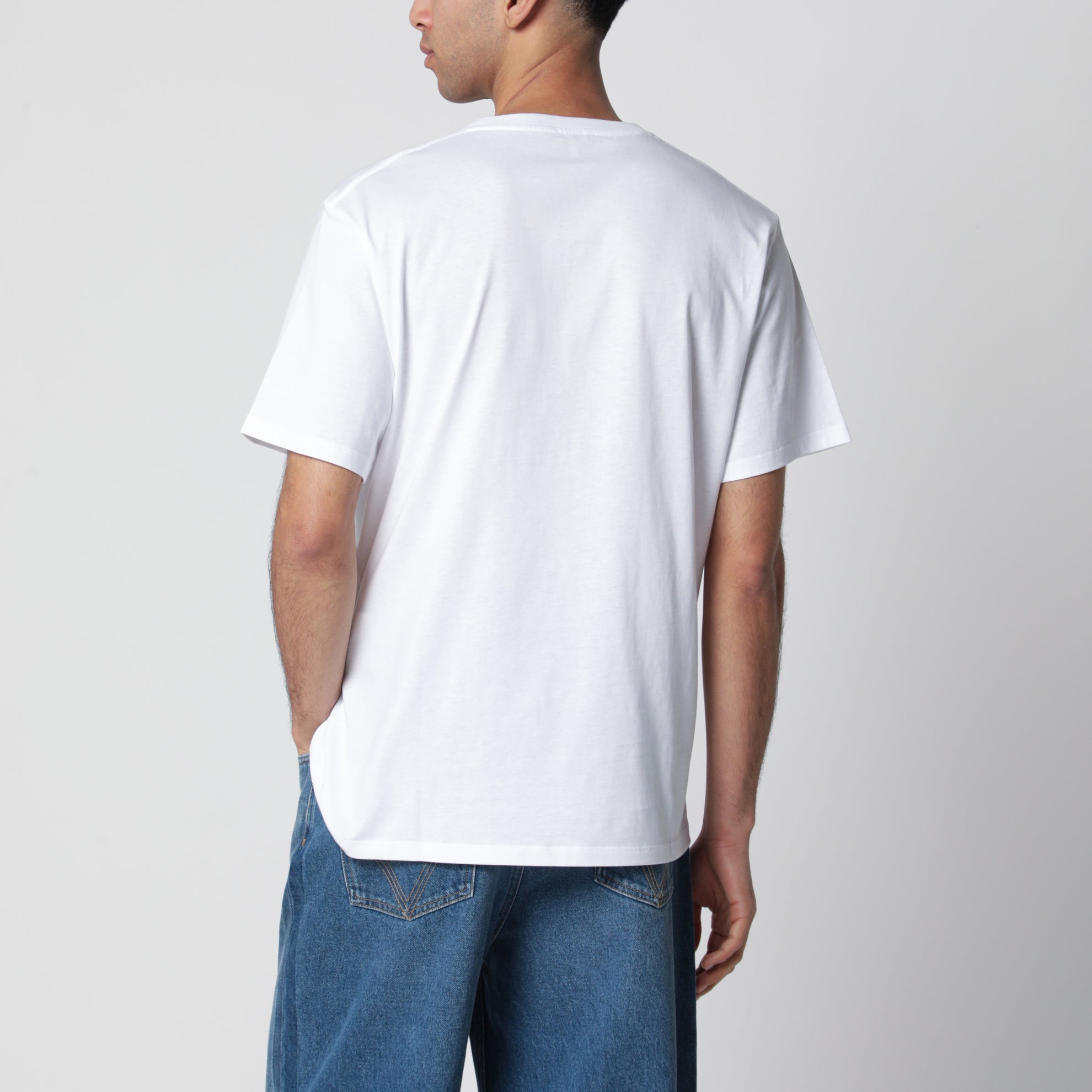 White cotton T-shirt with Anagram logo