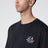 T-shirt bleu marine avec broderie Anagram et Futurist Cat