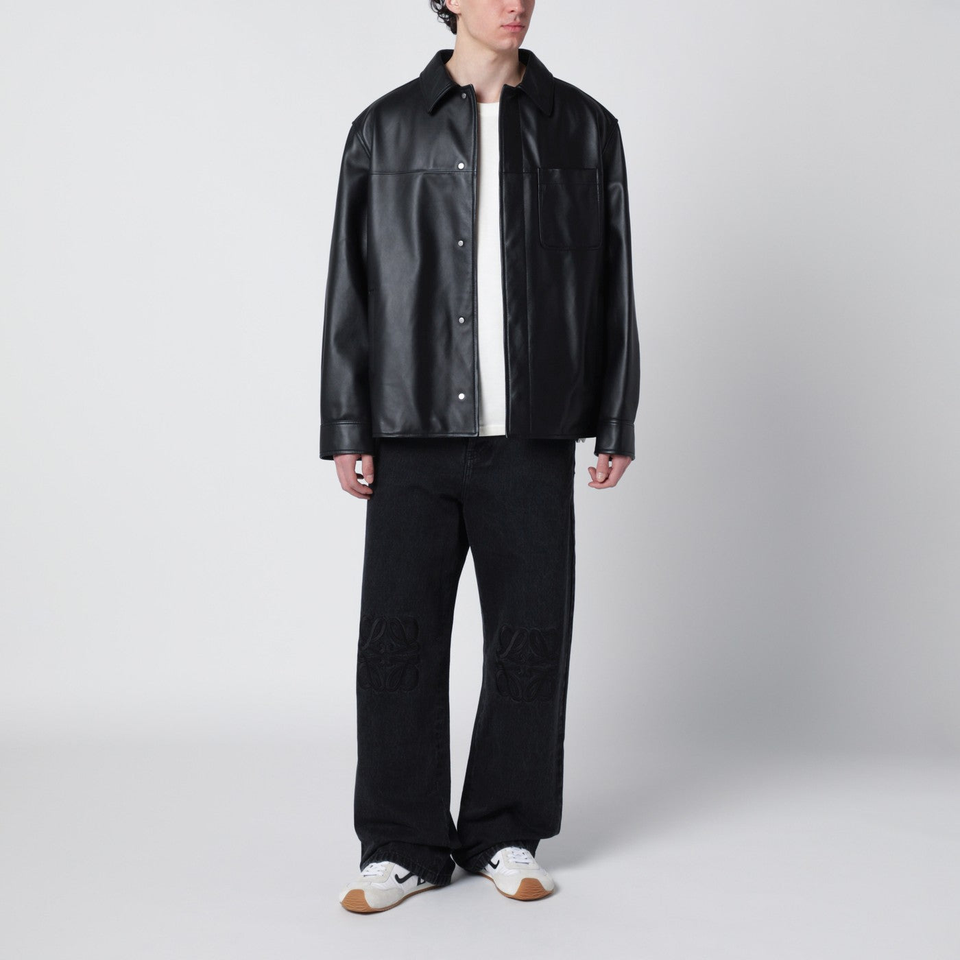 Loewe Black leather overshirt | TheDoubleF