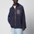 Giacca con cappuccio in micro ripstop tecnico blu navy