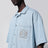 Camicia a maniche corte in denim blu lavato