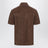 Camicia in pelle scamosciata marrone scura