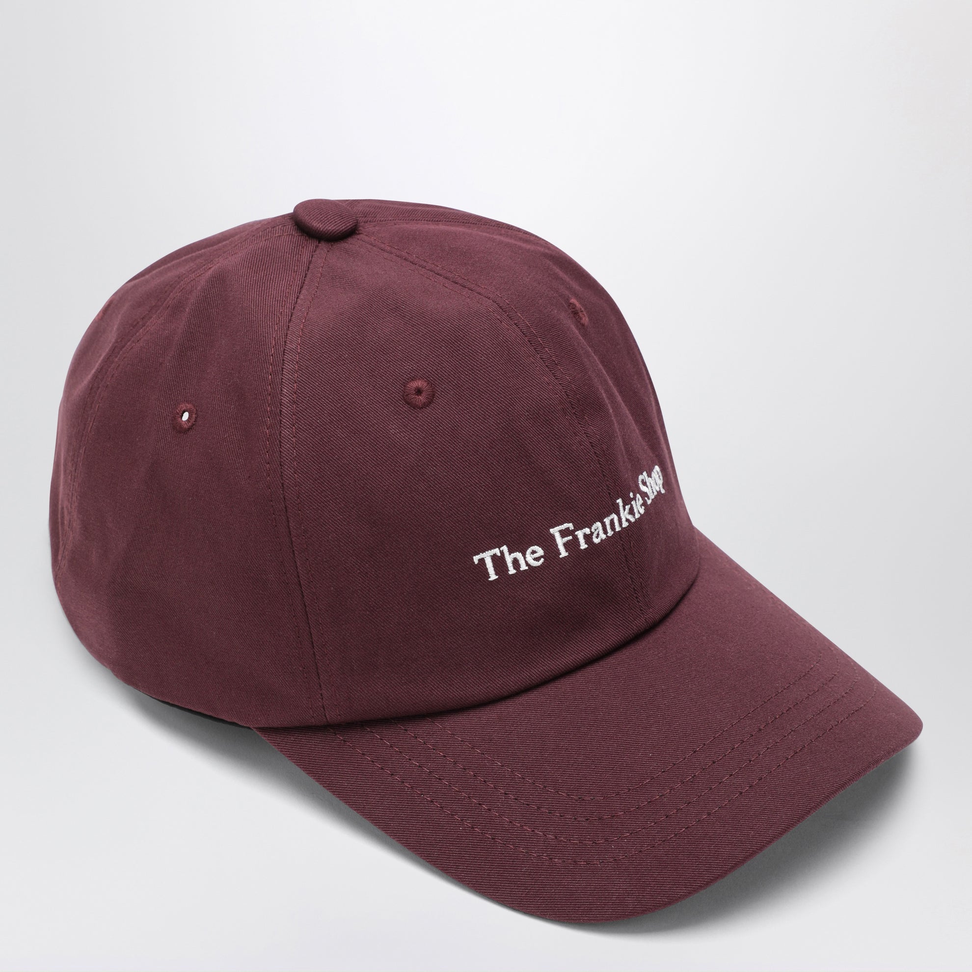 Frankie burgundy cotton baseball cap